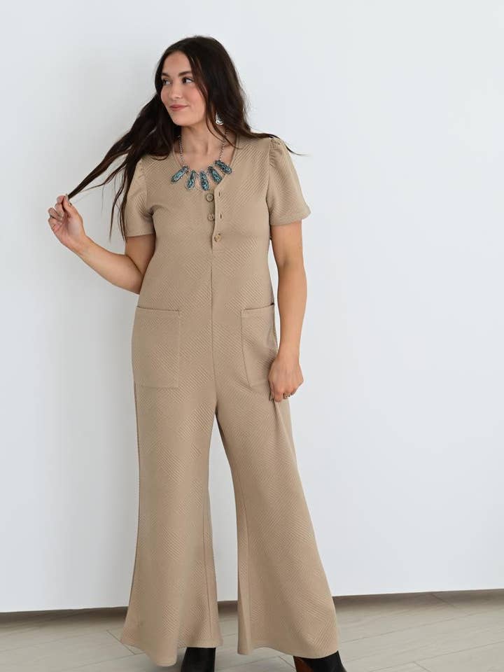 TH88 TAUPE QUILTED JUMPER (7 Piece) for wholesale by Turquoise Haven