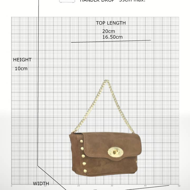 ITALIAN'S LEATHER – Großhandel Schultertasche – Damen – Wildledertasche Laura 25092512