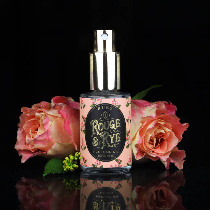 Rouge & Rye - Wholesale Perfume/Eau de Toilette - Ruby Perfume Oil Spray • Raspberry, Rose and Peach1