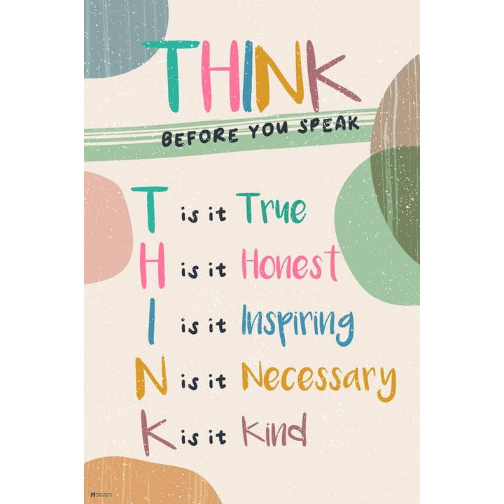 Think Poster Classroom Boho Decor Cool Wall Decor Art Print Poster for wholesale by Gotham Gifts