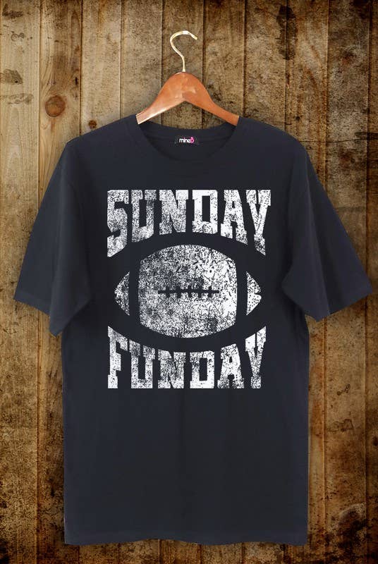 MINEB - Wholesale Screen Printed T-Shirt - Unisex - Oversized Sunday Funday Football Tee0