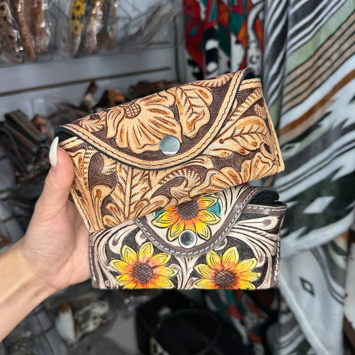 Genuine Tooled Leather Western Sunglass Case for wholesale by Sunshine Home Textile