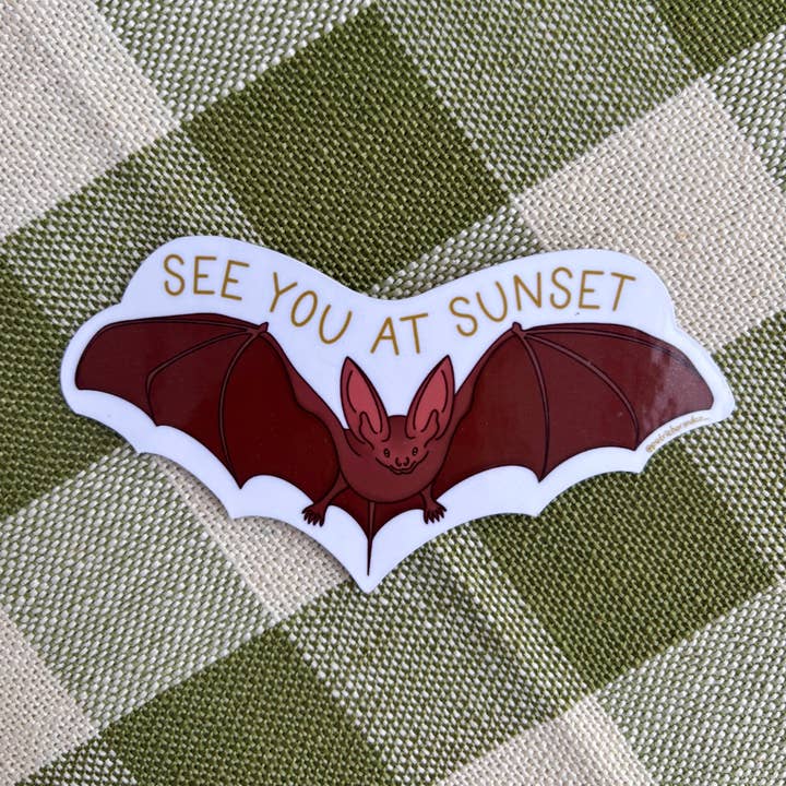 Petrichor & Co. - Wholesale Sticker - See You at Sunset Bat Sticker – Austin Texas Wildlife4