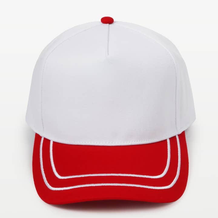 David And Young - Wholesale Baseball Cap - Unisex - Retro Stripe Brim Two Tone 5-Panel Cap12