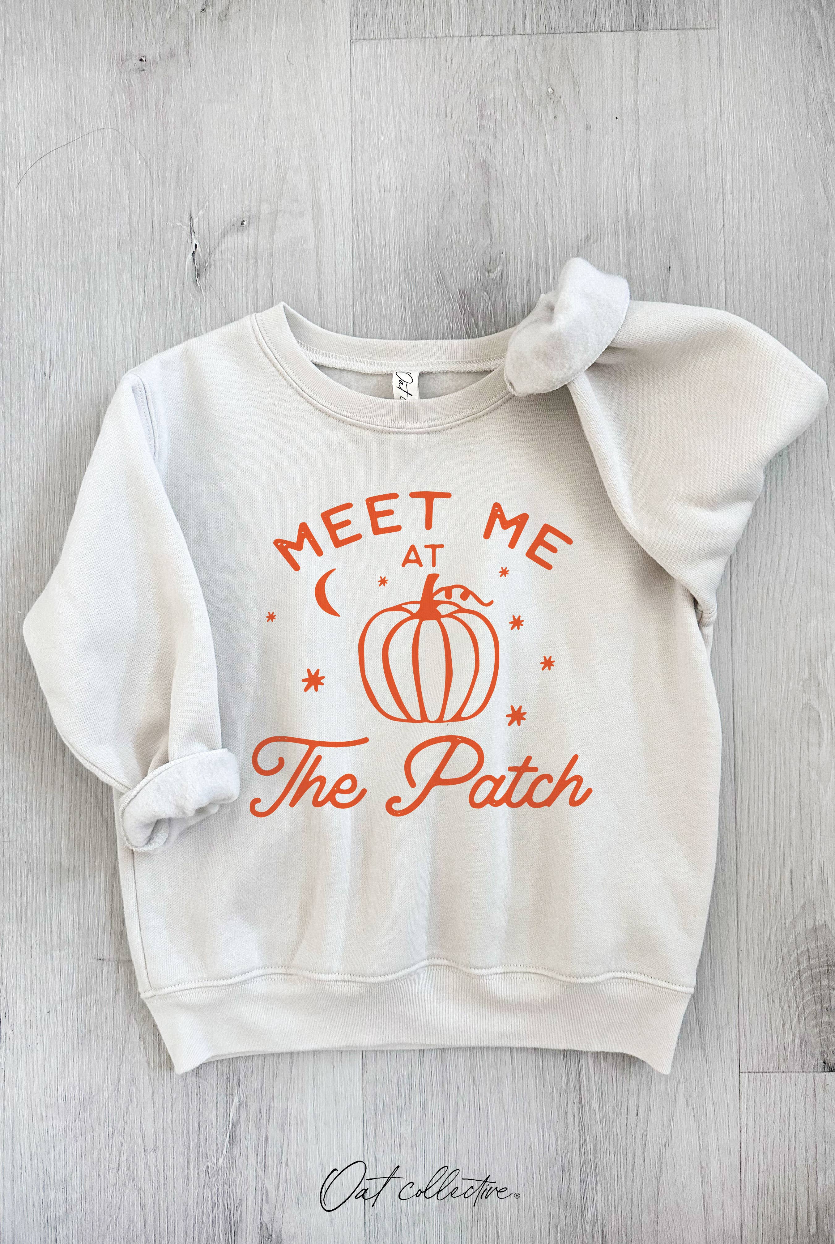OAT COLLECTIVE - Wholesale Sweatshirt - Kinderen - MEET ME AT THE PATCH Sweatshirt met grafische print voor peuters, uniseks0