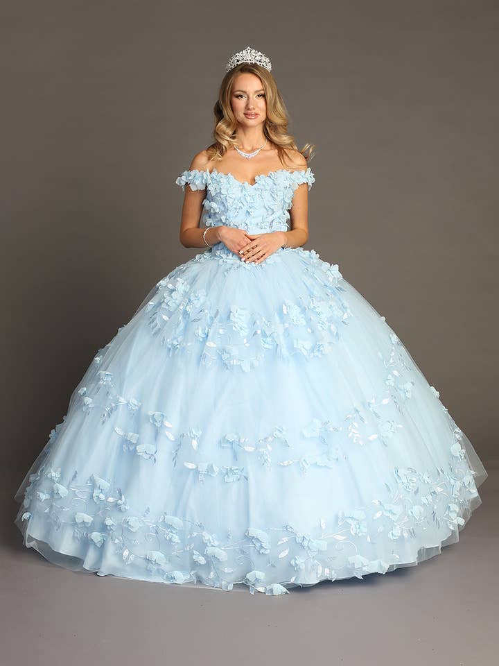 Off the Shoulder Flower Quinceanera Dress CHF3026 for wholesale by Chicas