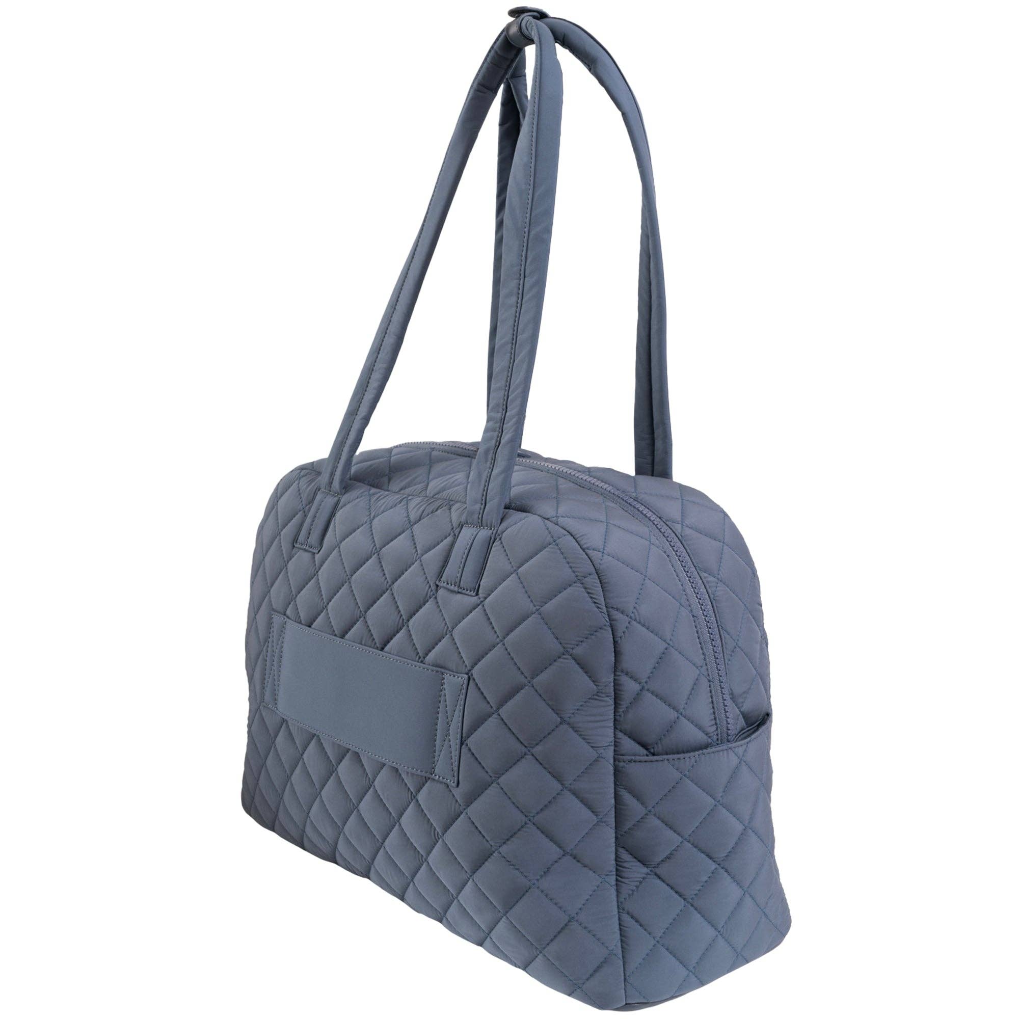 Magid - Wholesale Weekender Bag - Women's - Ellen Tracy 20 Inch Diamond Nylon Quilted Travel Duffel6