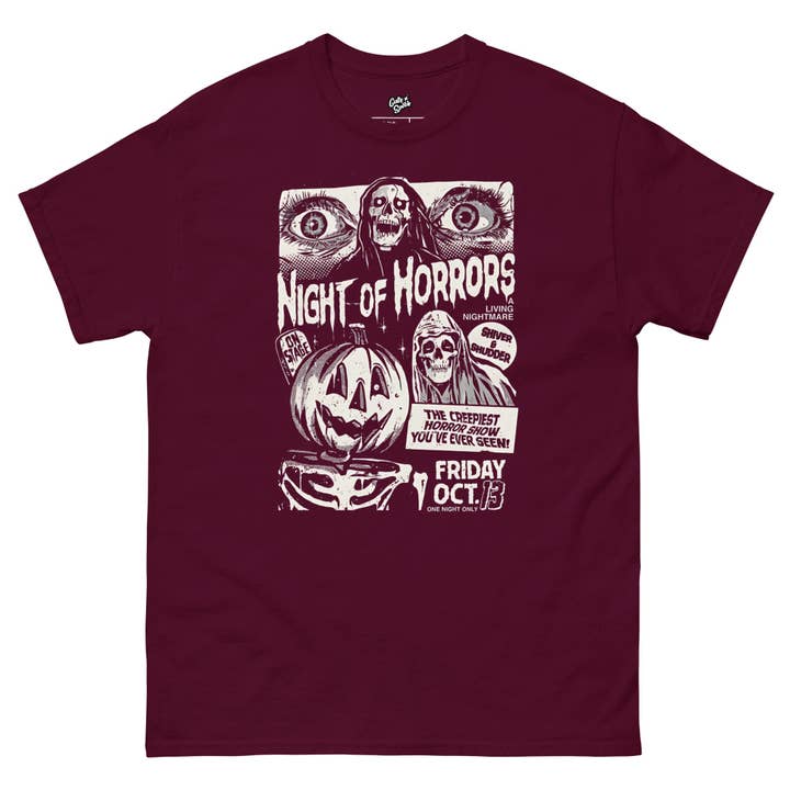 Cute And Spook – wholesale Screen printed t-shirt – Women′s – Night Of Horrors printed tee