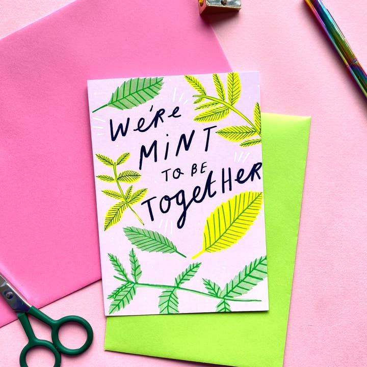 Estamos hechos para estar juntos Tarjeta de San Valentín | Juego de palabras cursi Val para venta al por mayor de Kerrie Illustrates