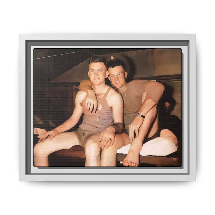 Walt & Pete - Wholesale Photograph - paire 100 | Framed Vintage Photo - Matte Canvas2