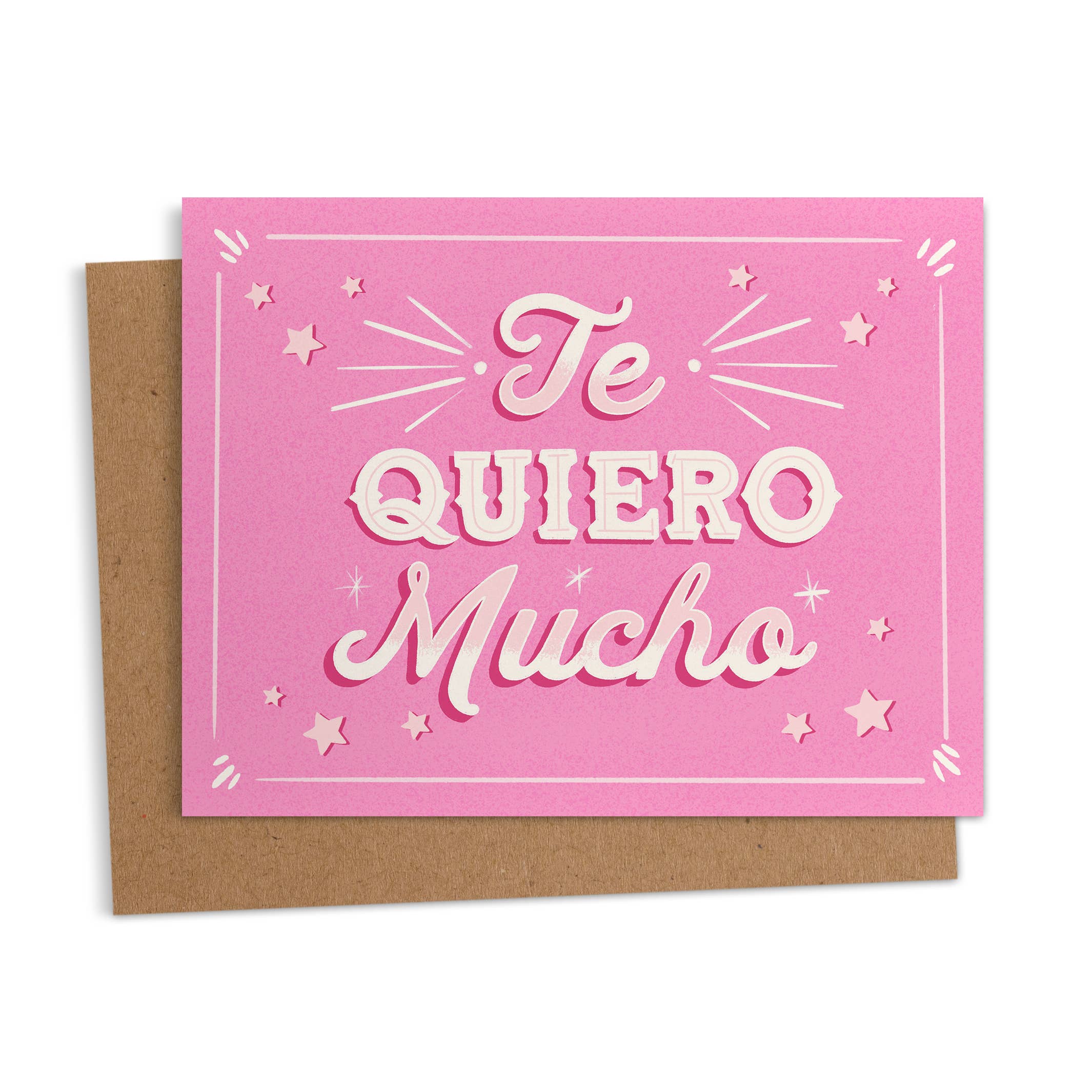 Ana Peake - Wholesale Valentine's Day Card - Te Quiero Mucho Pink Spanish Valentine's Day Greeting Card0