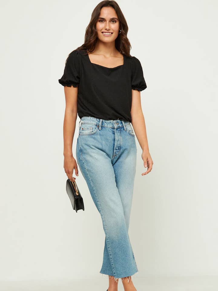 Damen Strickoberteil mit quadratischem Ausschnitt für den Großhandel von Hayden LA