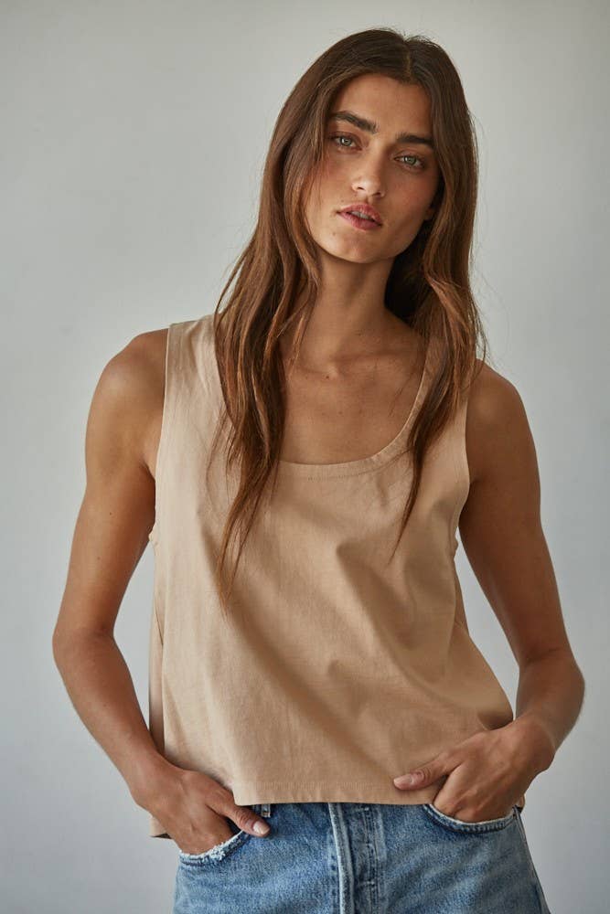 By Together - Wholesale Tank Top - Women's - L8751 | Knit Cotton Scoop Neck Sleeveless Tank Top19