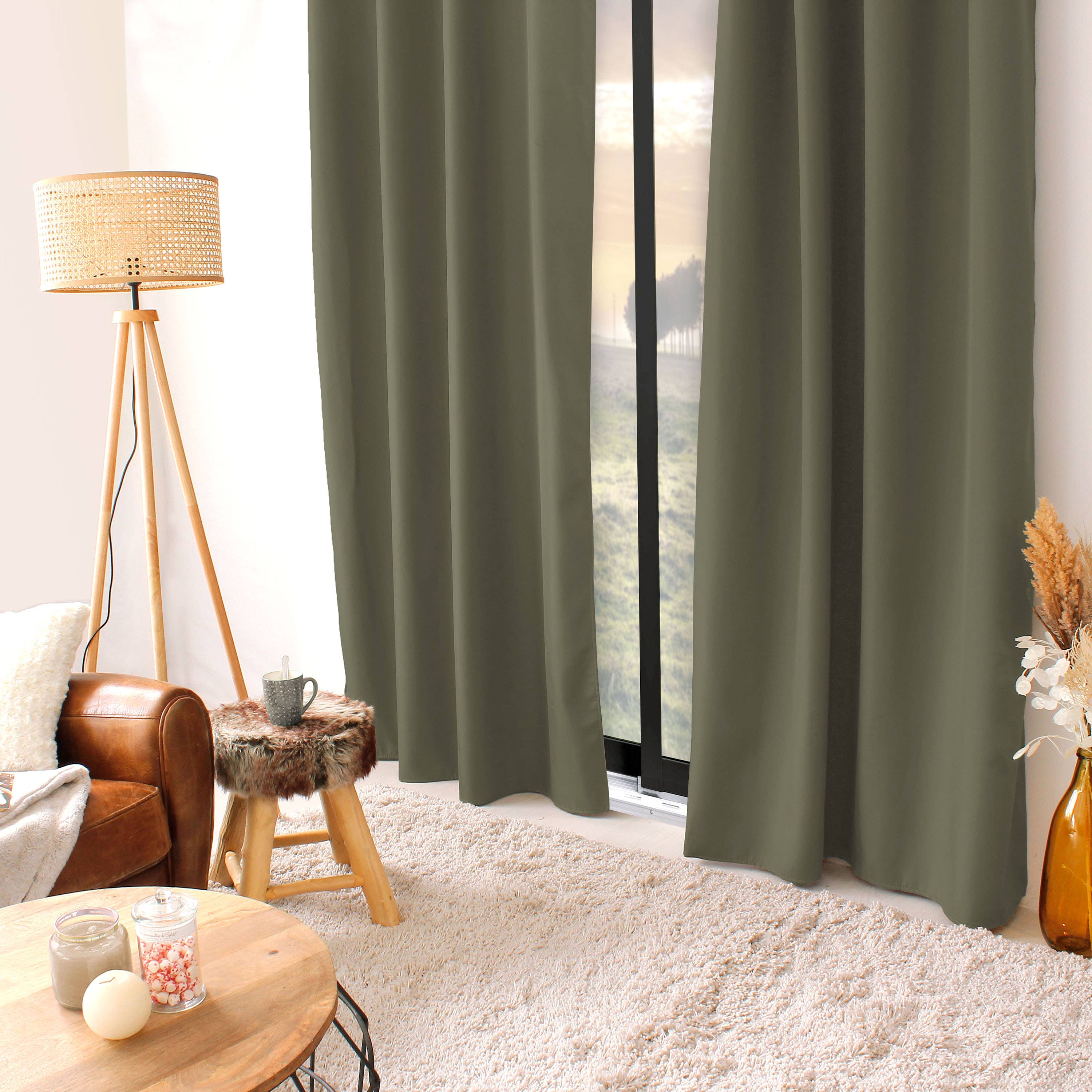 DECOSTARS - CmaDECO - Vendita all'ingrosso Tende - Tenda termica oscurante con occhielli, 135x240 cm, Glacier20