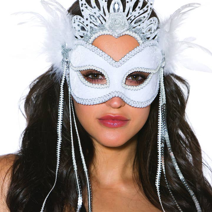 Mask Velvet Silver Ice Queen for wholesale by Shirley of Hollywood