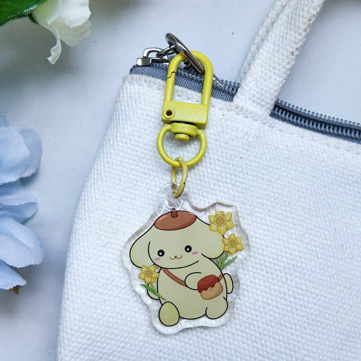 Pompompurin Daffodil Key Charm for wholesale by Angel + Hare