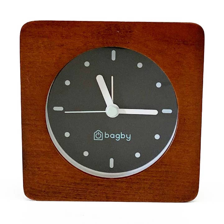 Bagby Minimalist Wooden Alarm Clock - Chestnut for wholesale by Bagby