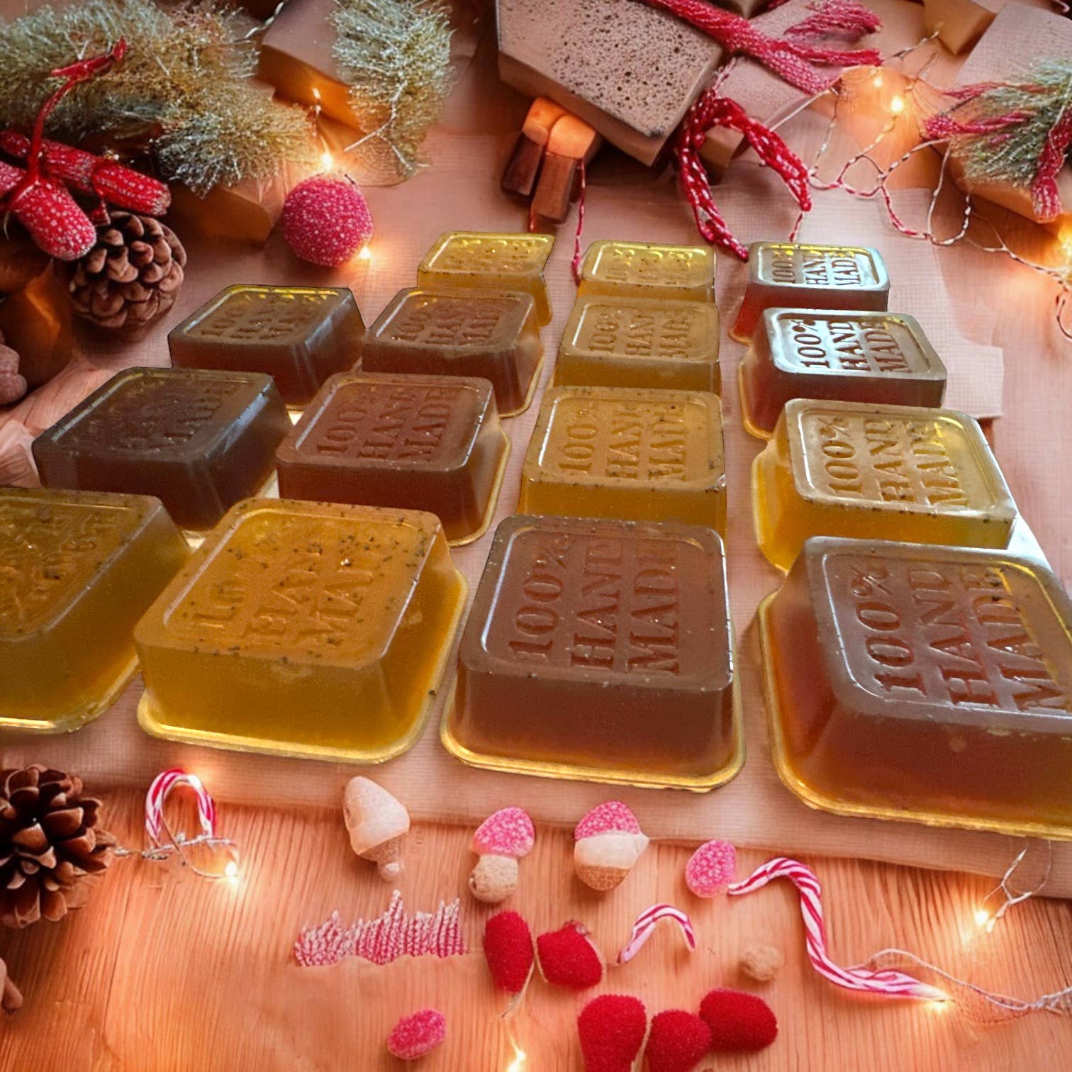 Well Fed Wolf L.L.C. - Wholesale Zeepblok - Bosbessentijmhennepzaadolie, indigo-poederzeep 2,5 oz 3