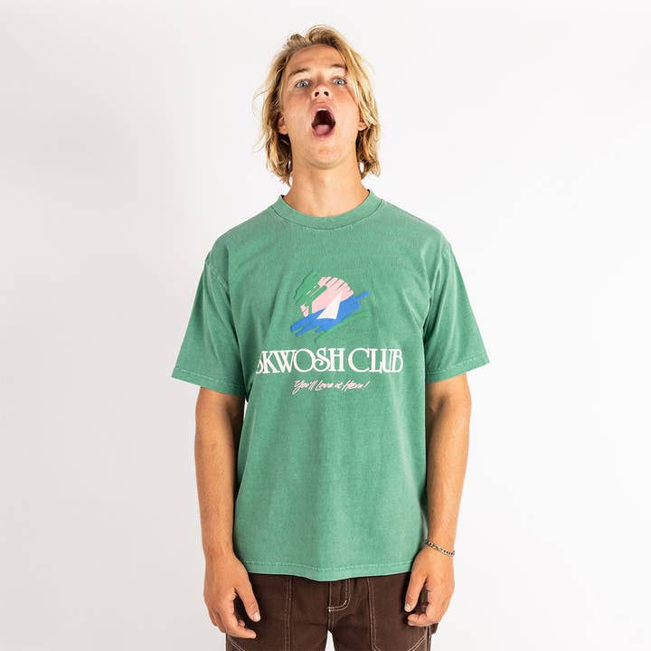 Skwosh - Wholesale Screen Printed T-Shirt - Men's - Set Sail Regular Tee In Green