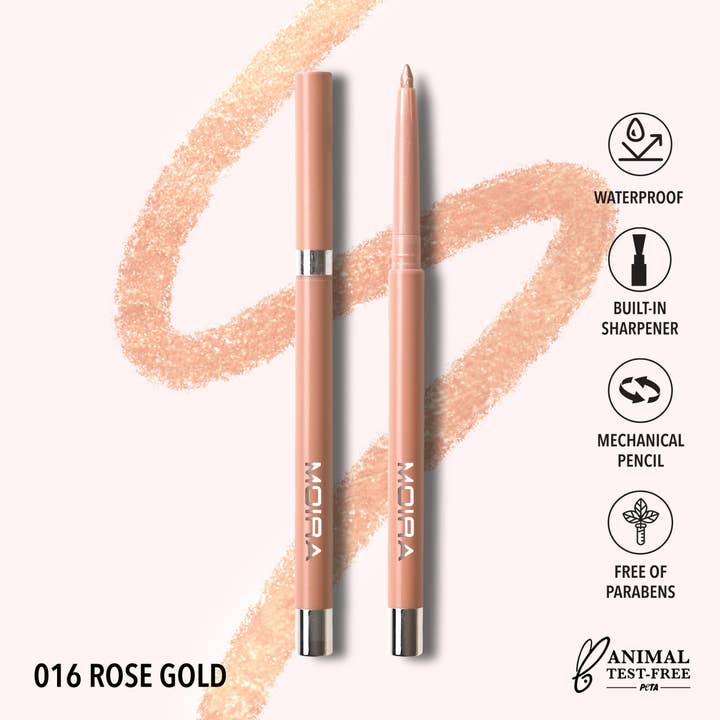 Moira Cosmetics - Wholesale Eyeliner/Pencil - Statement Shimmer Liner (016, Rose Gold)