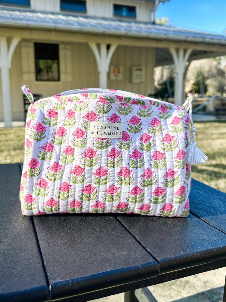 Juliette Cosmetic Bag *PREORDER SHIPS 2/30* for wholesale by Sunshine & Lemmons