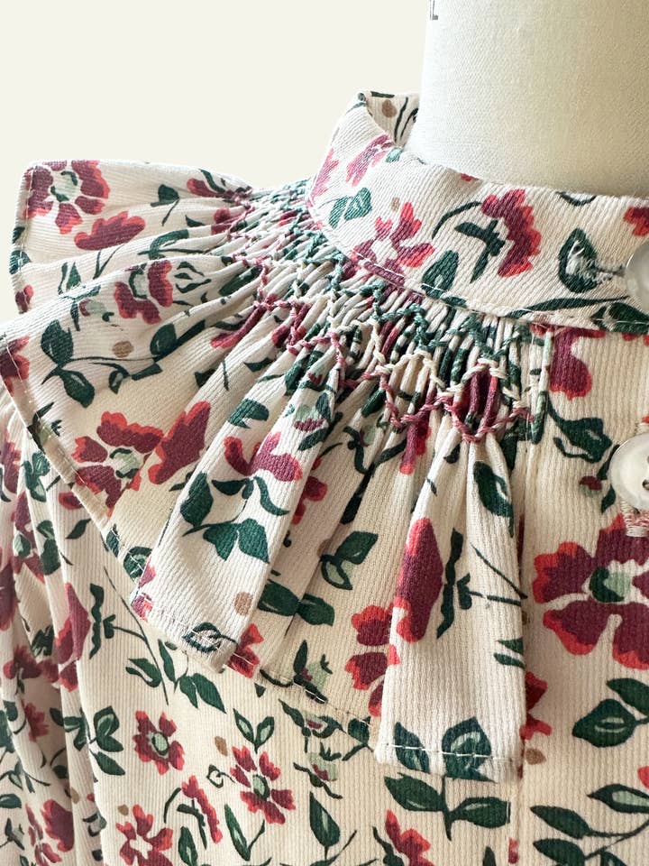 Sun House Children's - Wholesale Dress - Kids - Molly Anne Dress in Holiday Mimosa Flower2