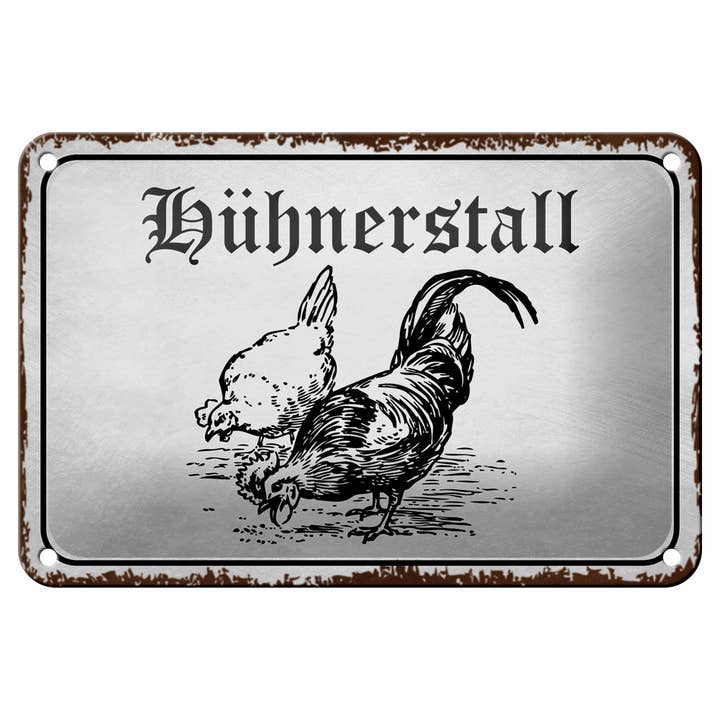 Femer – wholesale Skylt – Tenn skylt not 18x12cm hönshus kyckling gård