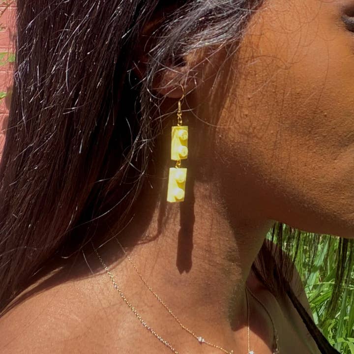 Brique d'Oreille - Wholesale Dangle Earrings - Gold dangling earrings - Les Papoteuses1