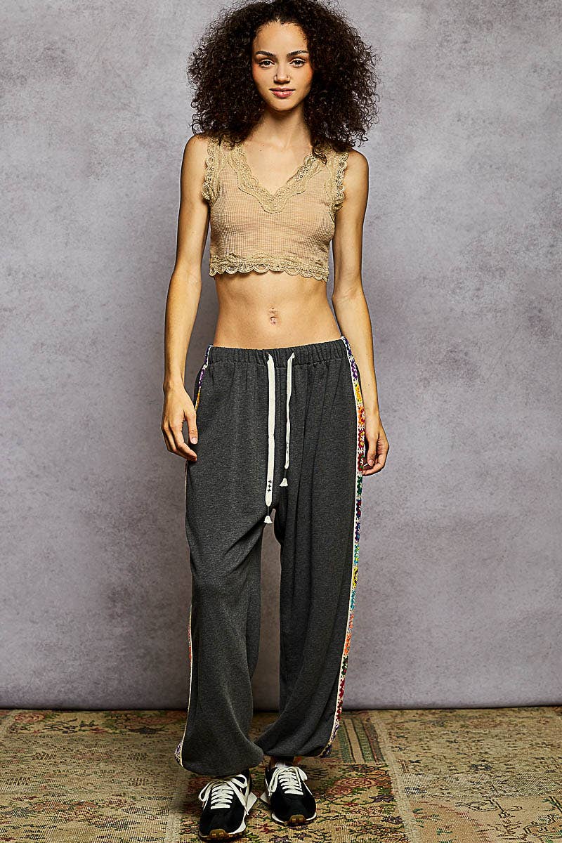 Pol Clothing - Wholesale Tank Top - Women's - Lace Trim Ribbed V Neck Summer Sleeveless Crop Top12