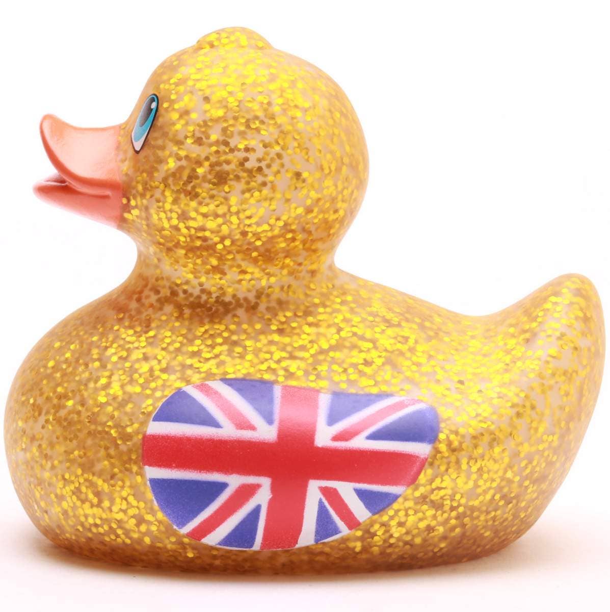 Duckshop - Wholesale Bath Toy - Baby - Rubber Duck Union Jack Glitter - gold - Rubber Duck4