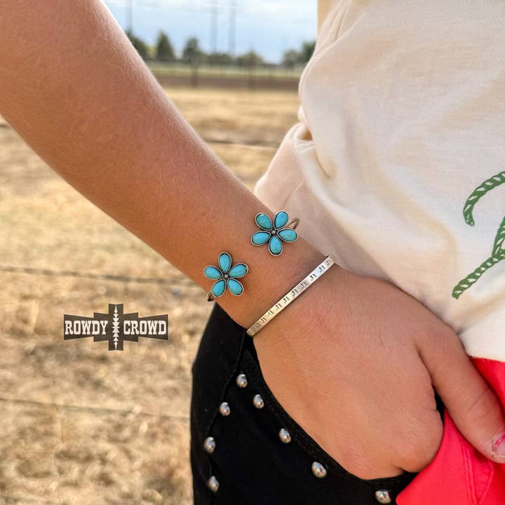 Rowdy Crowd Clothing - Wholesale Cuff Bracelet - Desert Flower Cuff0