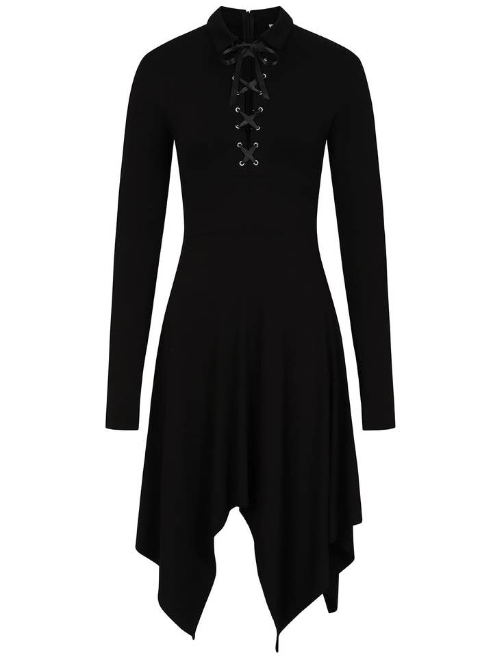 Necessary Evil (Kate's Clothing Ltd T/As) - Wholesale Dress – Women's - Necessary Evil Kali Long Sleeve Midi Handkerchief Dress4