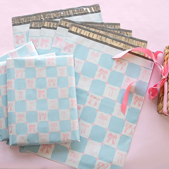 Picksie Mailers - Wholesale Envelopes - 14.5x19" | Bows & Checks | Poly Mailer1