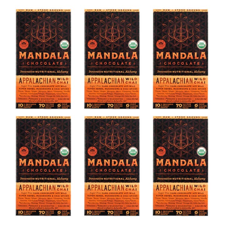 Wild Chai Case of 6 for wholesale by Mandala Chocolate