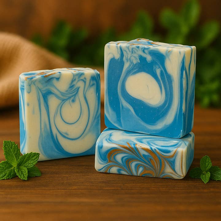 Aqua Essence (Aqua Di Gio Typ) Kokosmjölk Hantverkstvål Bar för wholesale av The Skin Candy