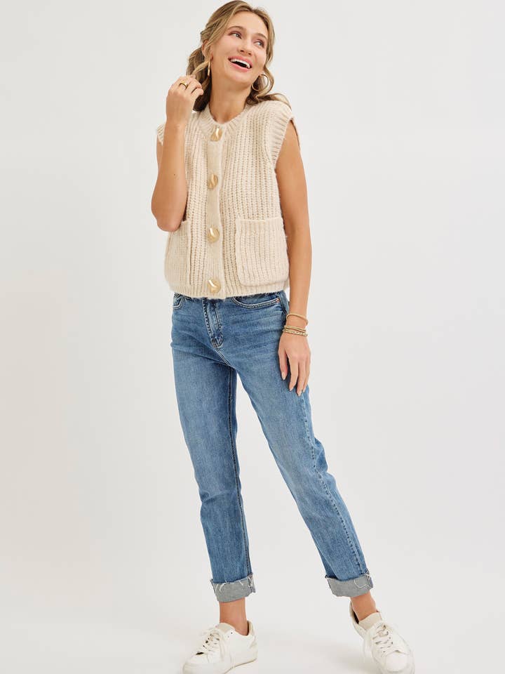 Sweet Lovely by Jen - Wholesale Knit Sweater - Women's - CHUNK SWEATER KNIT VEST 24