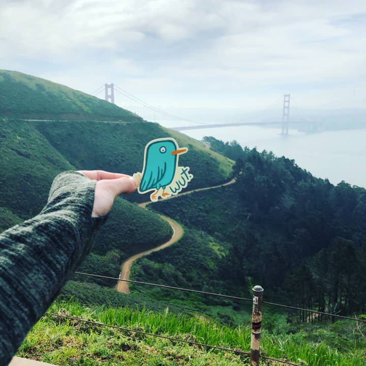 Little Hiker Bird - Wholesale Sticker - Wut Bird Vinyl Sticker3