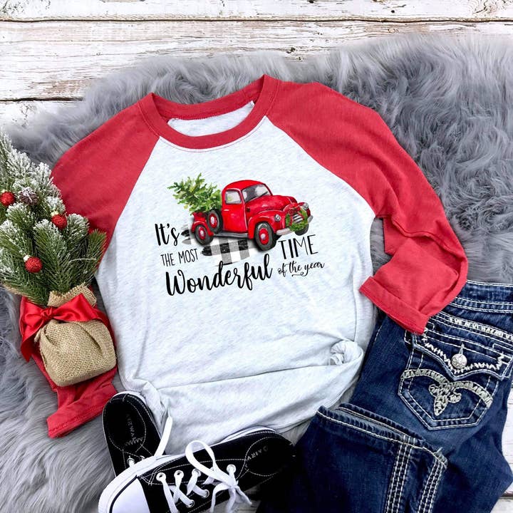 It’s The Most Wonderful Time of The Year Truck Printed Tee for wholesale by Simple Tymes