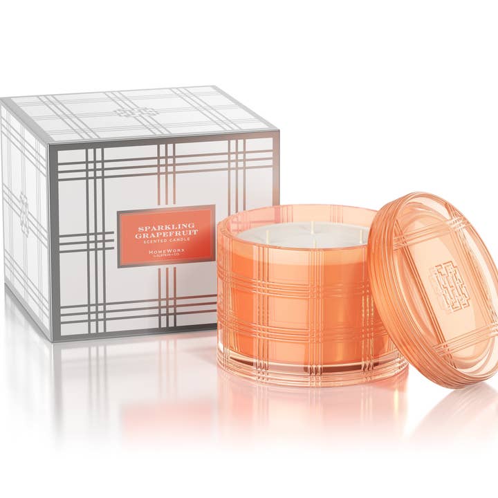 HomeWorx by Slatkin + Co. - Wholesale Jar/Filled Candle - Sparkling Grapefruit 18 oz. Specialty Candle with Gift Box