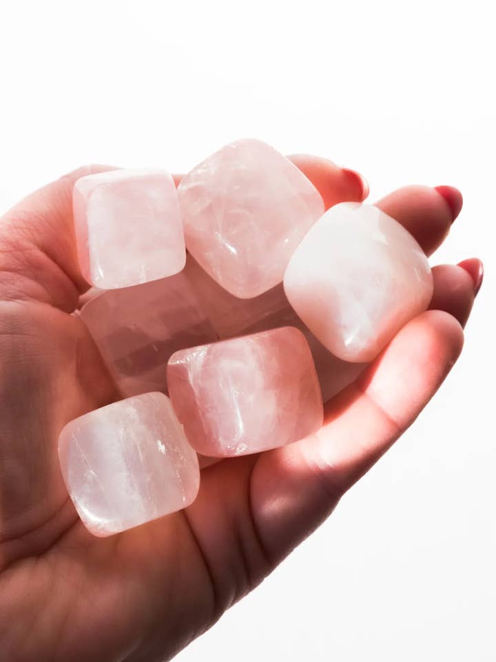 Rose Quartz Cubes for wholesale by Apothecary Co.
