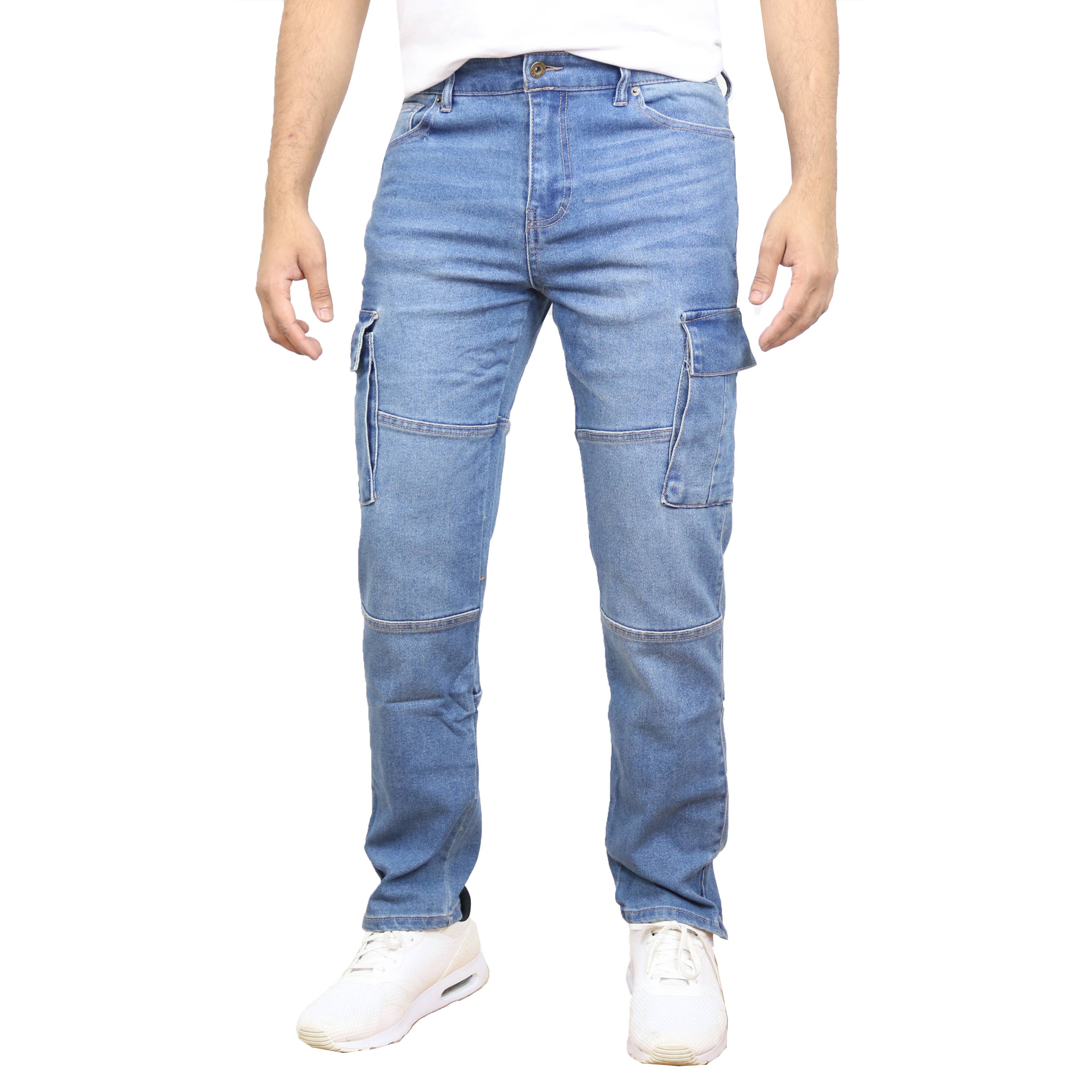 Galaxy By Harvic – calças de ganga - Homem por atacado – Jeans de Ganga com Bolsos Cargo para Homem1