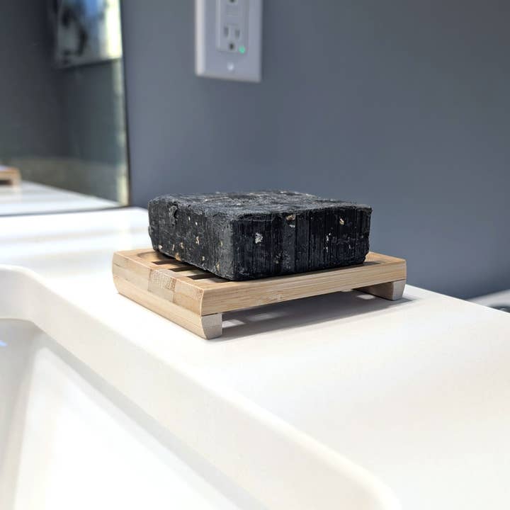 EcoFreax - Wholesale Bath Soap Dish - Bamboo Rectangle "Crate" Soap Dish