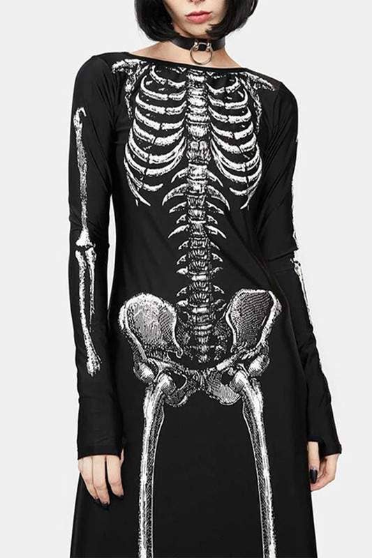BLK unique skeleton dress for spooky events for wholesale on Faire3