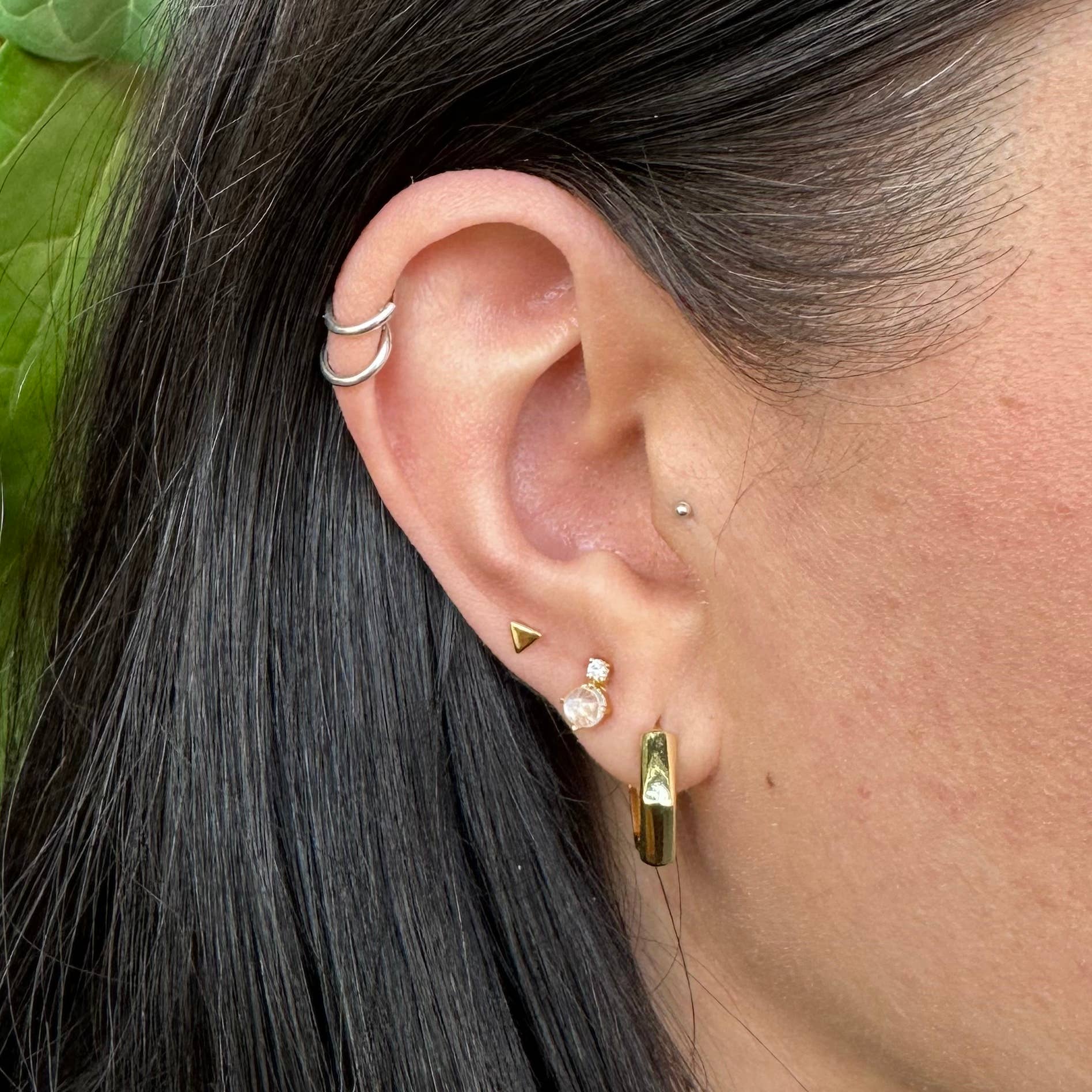 Something Silver - Vendita all'ingrosso Orecchini a cerchio - Cerchi a Cerniera Esagonali a Scatto1