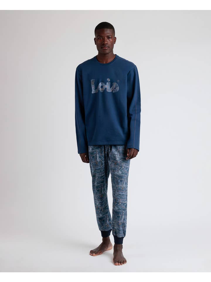 DENIM LOIS Texan pyjama met lange mouwen voor heren voor groothandel op Faire