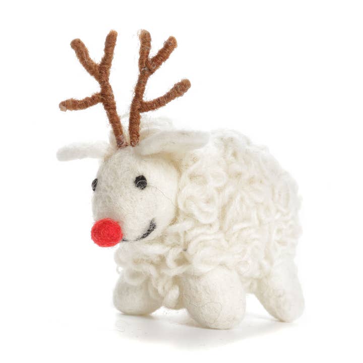 Weihnachten - Schaf mit Geweih, 24 für den Großhandel von Amica Accessories Ltd