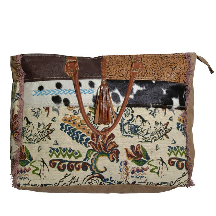 Hopofly Bags – Großhandel Weekender-Tasche – Damen – Piko Weekender-Tasche für Damen aus Canvas und Leder