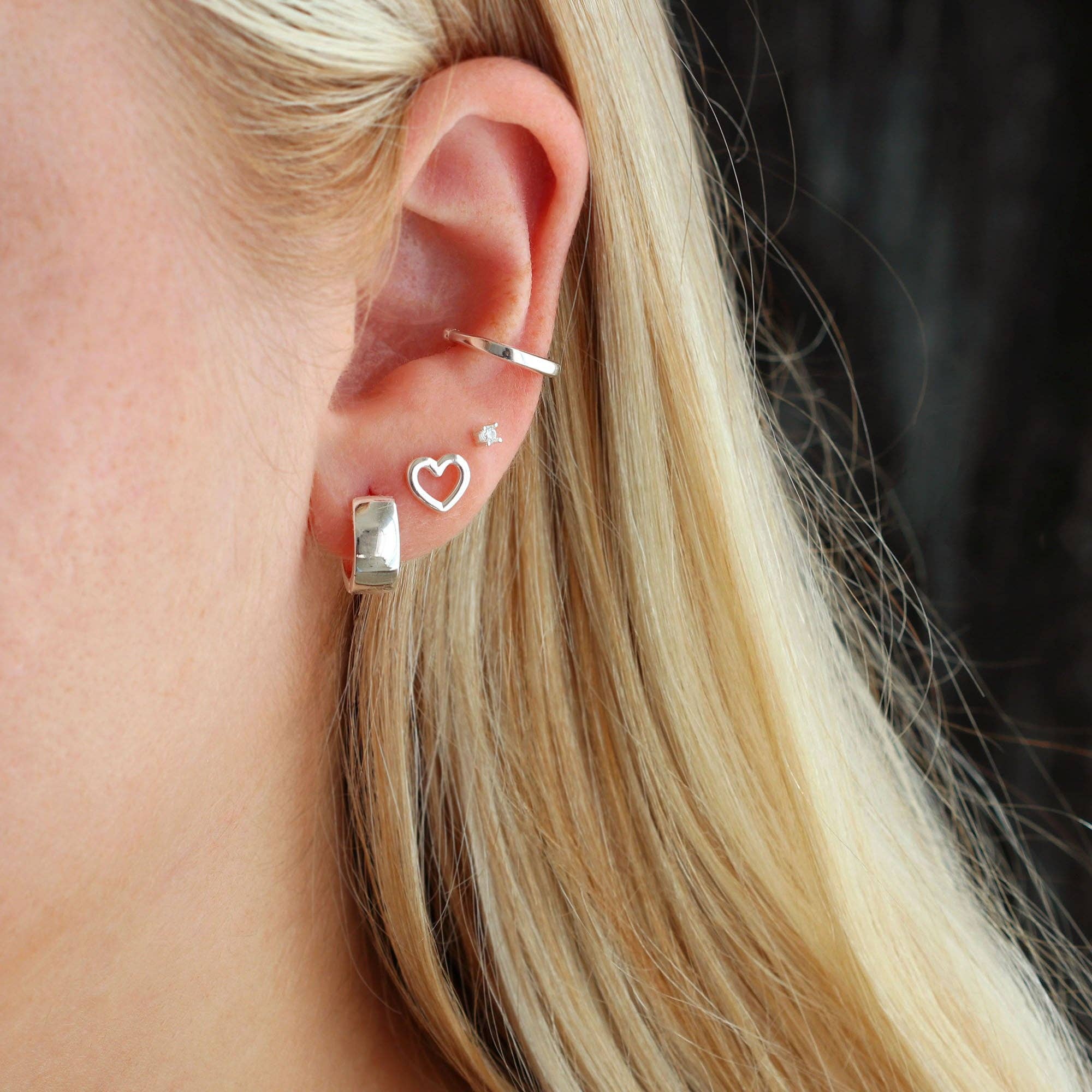 Kris Nations - Wholesale Huggie Earrings - Wide Hinged Huggie Hoop Earrings1