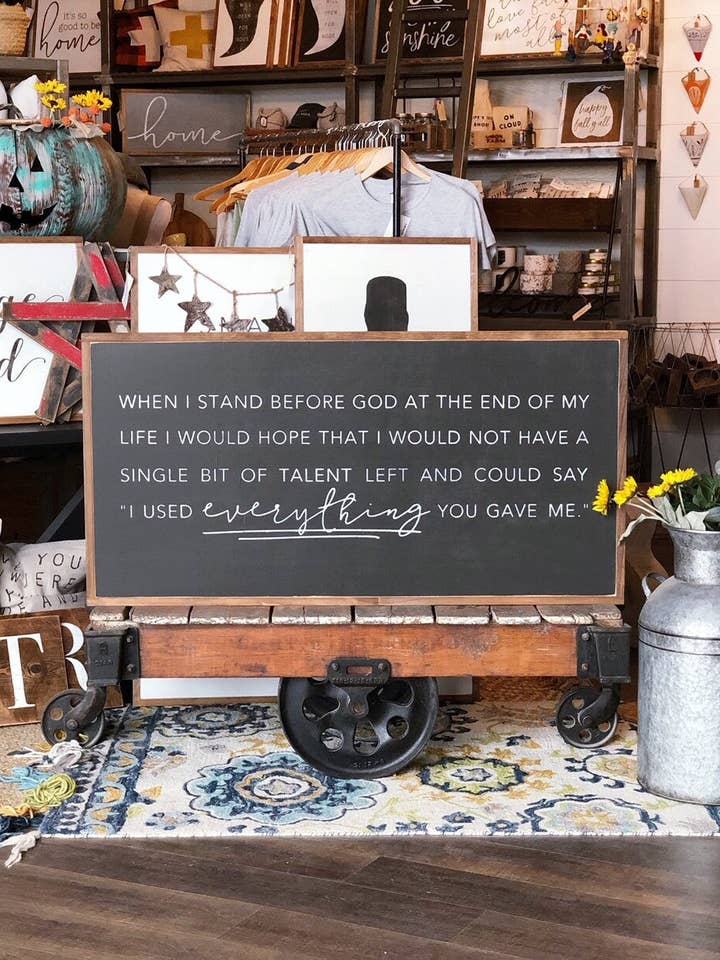 When I Stand Before God At The End Of My Life Wood Sign for wholesale by The Shed Interiors