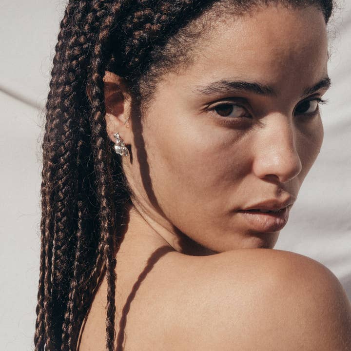 Swim to the Moon - Wholesale Stud/Post Earrings - Melia Earrings in Recycled Sterling Silver2